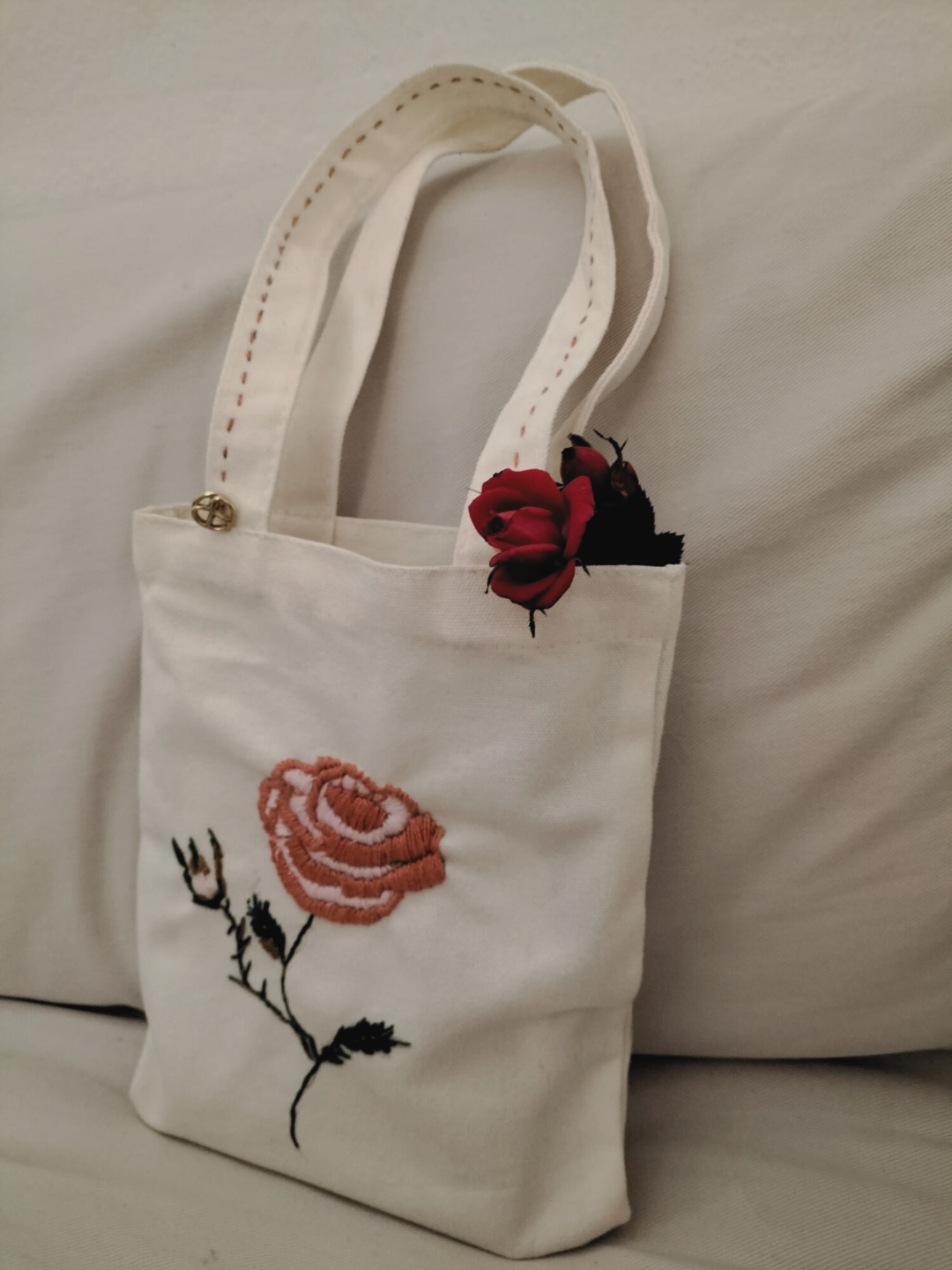 Pink Centifolia - Mini Book-Bouquet Holder