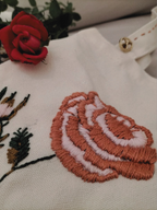 Pink Centifolia - Mini Book-Bouquet Holder