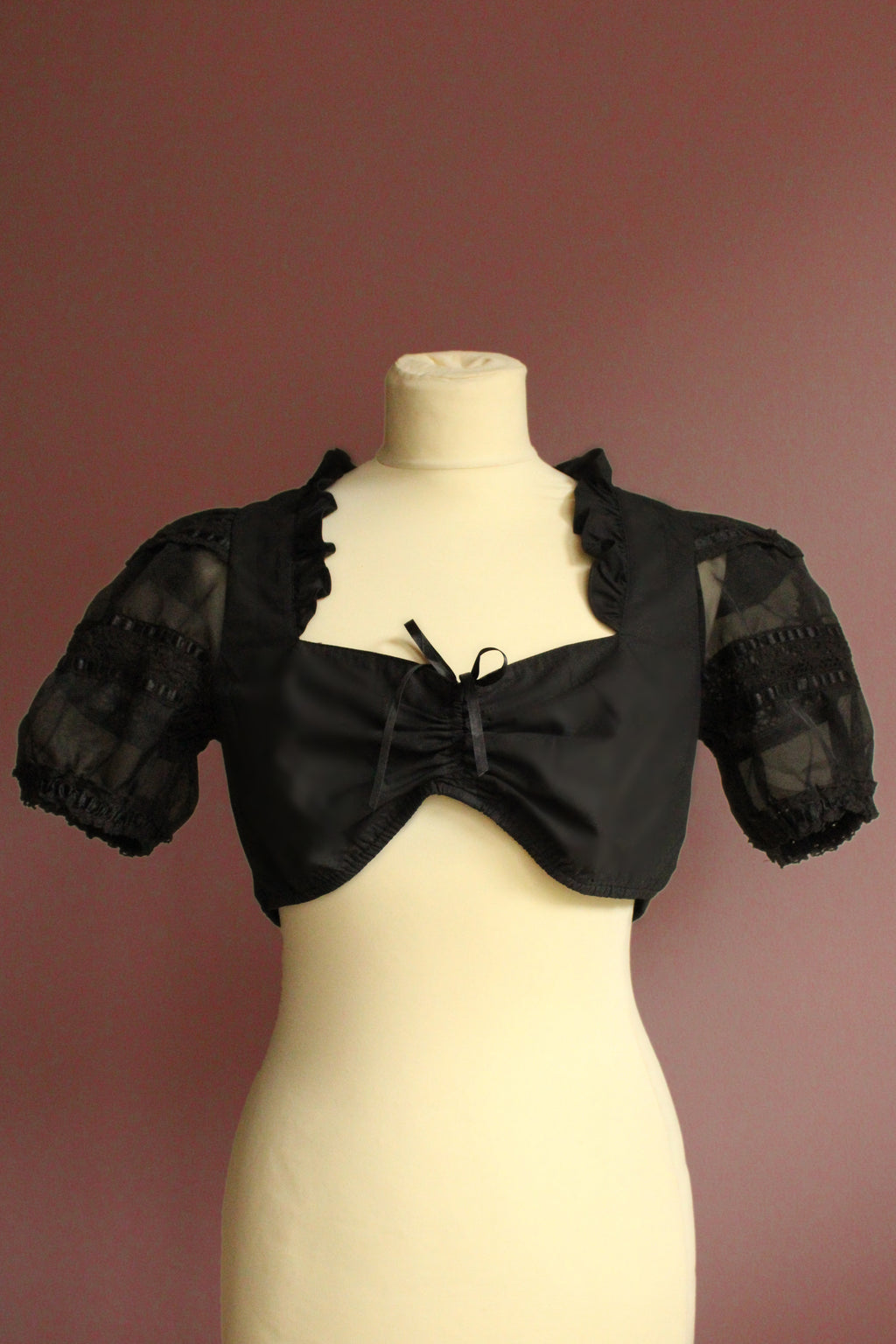 Red Rosebuds Dirndl Blouse No. 1