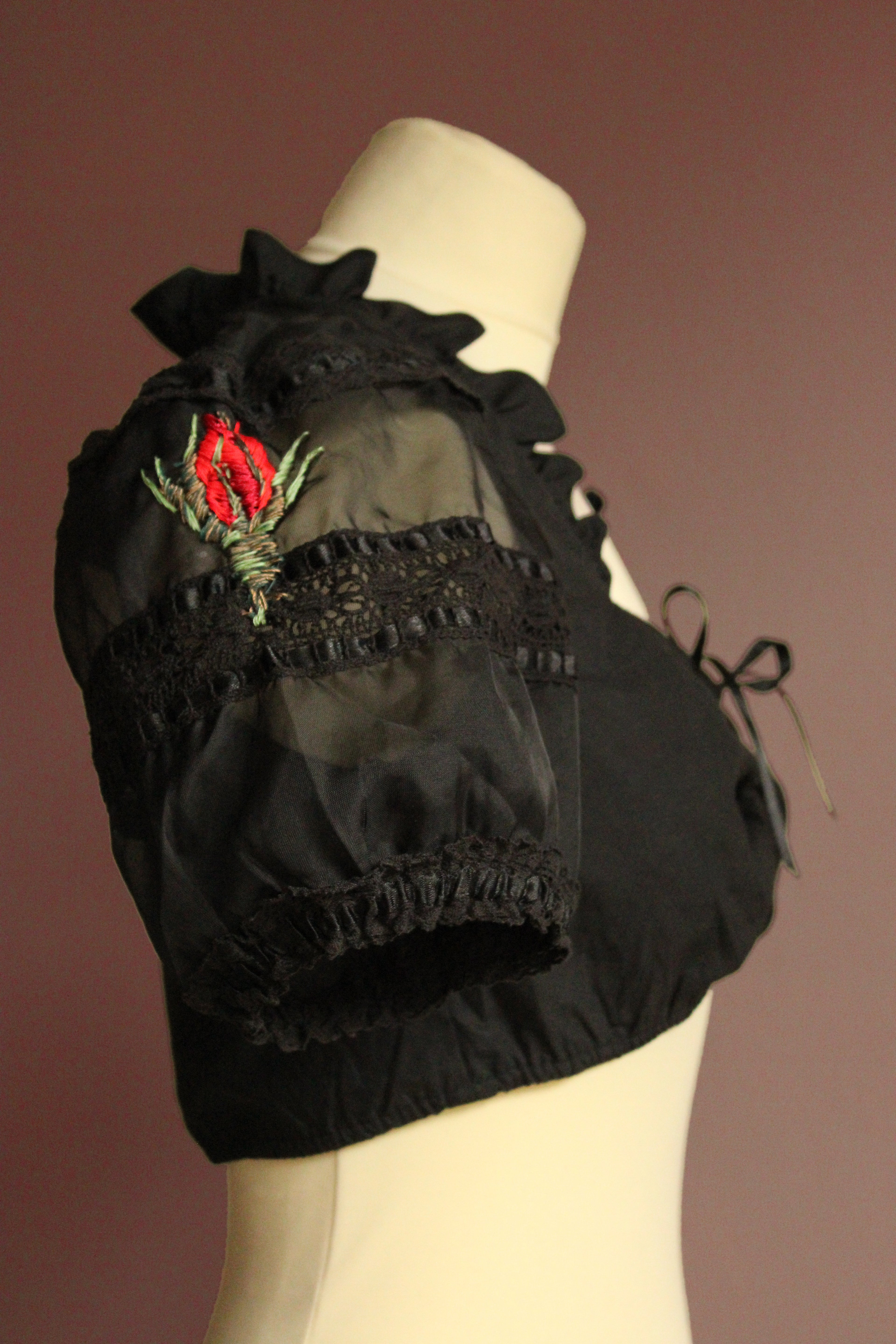 Red Rosebuds Dirndl Blouse No. 1