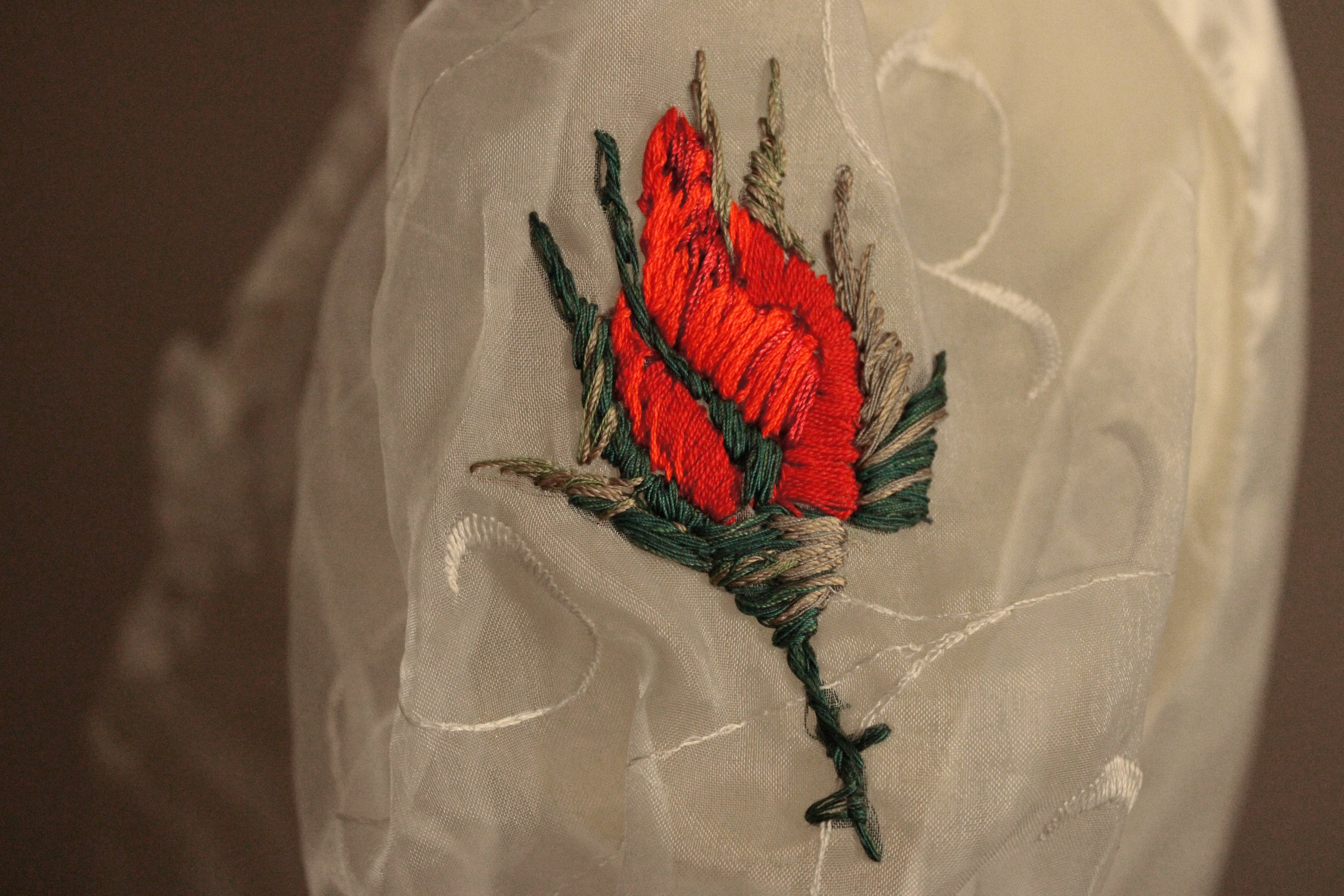 Dirndlbluse Red Rosebuds Nr. 2