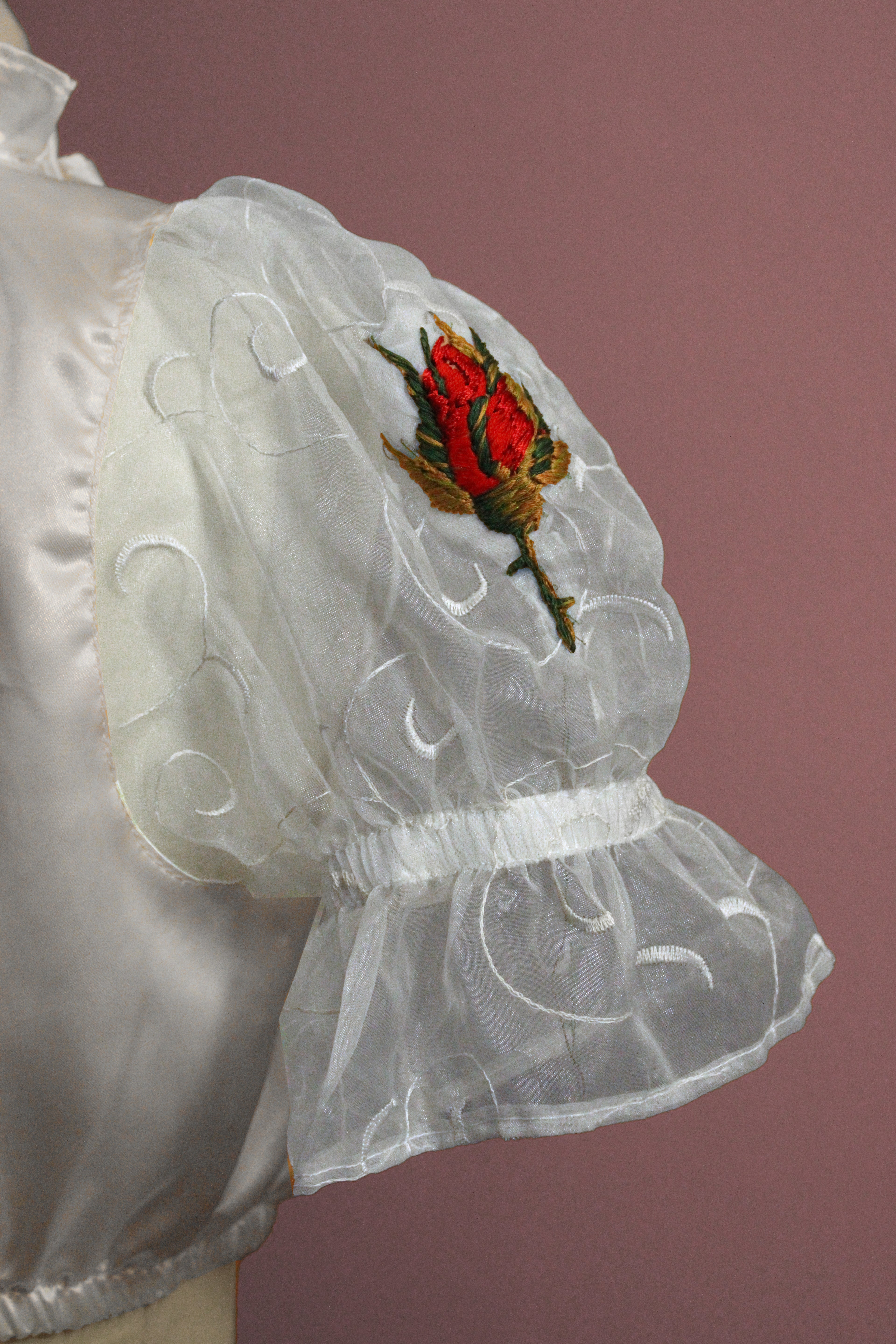 Red Rosebuds Dirndl Blouse No. 2