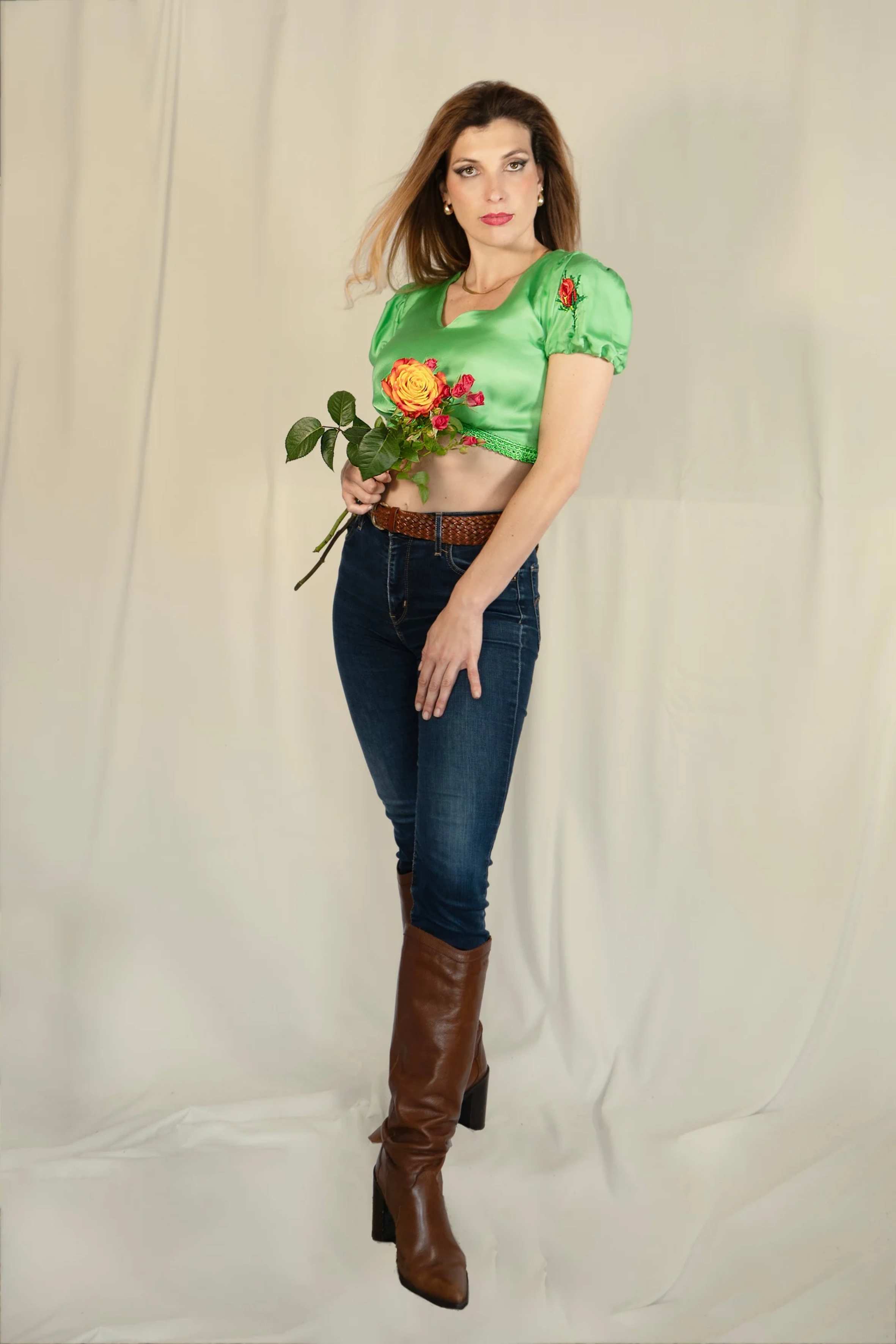 Red Rosebuds Top No. 2