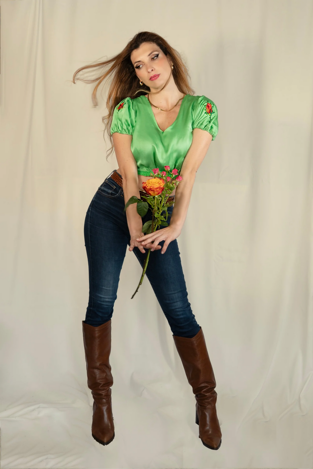 Red Rosebuds Top No. 2